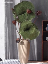 Dried lotus flower bouquet real flower decoration living room decoration vase high-quality air-dried lotus leaf lotus natural new Chinese style
