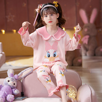 Children's new pajamas Girls' Pure Cotton Pricklayer Homegun Package for Little Girls