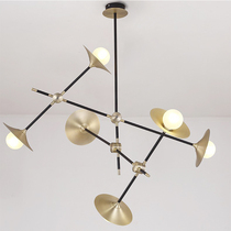 Nordic Light Luxury Post-modern Designer Horn Shape Chandelier Creative Personality Hotel Model Room Living Room Lamps