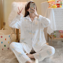 Lunar Subsuit Summer thin Submarine breast-feeding Maternity breast-feeding Spring and autumn Family clothes Two sets of pure cotton Pregnant Woman Pyjamas