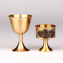 Juyuange Pavilion Chinese style brass wine glass ornaments for wine water supply instruments to attract wealth for the God of Wealth Guanyin for cups