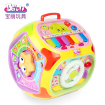 Multi-function cabin toy steering wheel electronic keyboard shape and color over the house puzzle childrens toys mixed batch