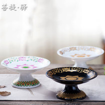 Clearance ceramic lotus fruit plate for fruit plate Fruit plate high-legged fruit basket fruit plate tribute plate multi-style