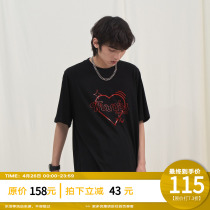 PCLP THANKS LOVE SHORT SLEEVE SUMMER TIDE CARD PURE COTTON COUPLE HALF SLEEVE T-SHIRT 2021 new