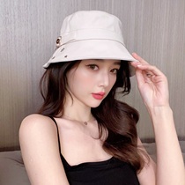 French Custom Rivet Metal Mark Fisherman Cap Woman Spring Summer Street Basin Cap Sundae Sun Hat Sun Hat