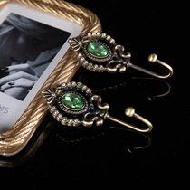 Curtain adhesive hook wall hook fixed curtain hook ring side installation European light luxury hanging curtain accessories aluminum alloy G154