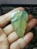 Xiu Jade Pendant Pendant Leaves Pendant Necklace Pendant Sweater Chain Jade Leaf Pendant Xiu Jade Leaf Ice Material