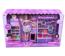 Boutique fashion Children princess girl Shoe cabinet Shoe house Makeup dressup Doll set House toy gift