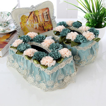 Creative pastoral European cloth tissue box environmental protection drawing paper box home car living room multifunctional storage box