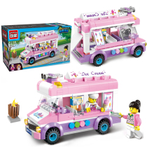 Enlightenment Lego boy City series ice cream truck children assembly toy girl kindergarten
