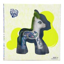 Hasbro my little pony COMIC CON pony Polly Collectors Edition White Horse Peacock Painted Graffiti