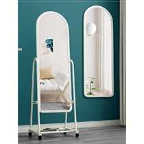 Wall stereo bathroom cloakroom pink home mirror explosion-proof removable outward pulley mirror glass landing