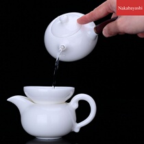 Office factory suet Teapot side pot portable teapot large custom jade porcelain small logo direct selling pot can