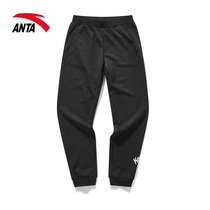 Anta Sports Pants Womens Guard Pants Spring and Autumn Thin 2021 new official website knitted loose bunches feet black casual trousers