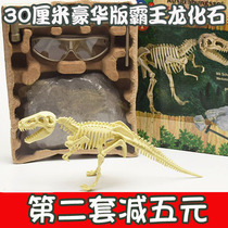 Dinosaur fossil childrens toy simulation archaeological excavation skeleton model T-rex specimen diy handmade set fight