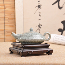 Redwood red sour branch purple sandalwood square seal base incense burner teapot original stone ornaments bonsai potted potted base