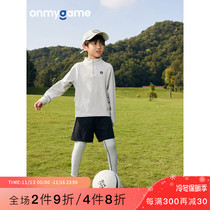 onmygame autumn winter boys long sleeve sports t shirt children fleece thickened quick dry training sports shirt bottoming shirt