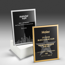 Crystal medal custom high-grade creative honor authorization card custom crystal trophy production plaque souvenir