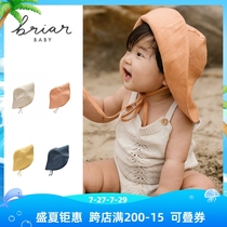 777 American Briar Baby Sun Visor Summer Baby Hat Hat Men and women Childrens sunscreen Large eaves pure cotton