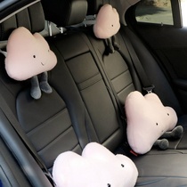Car headrest Neck pillow pillow pillow a pair of cartoon cute car sleeping artifact car waist pillow supplies female
