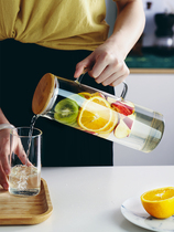 Simple Nordic glass cold kettle creative home temperature resistant cool teapot set Japanese transparent white water Cup