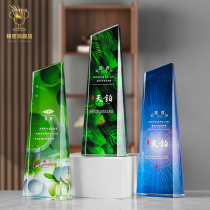 Crystal trophy medal customization Century Rubiks cube creative company color printing trophy annual meeting award customization competition champion