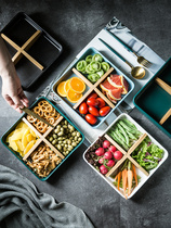 Winter Nordic Matte Creative Square Soup Pan Ceramic Deep Dish Square Dishes Home Cutlery Pan Nut Dish