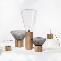 Mirror South Marsden Czech Brokis MuffinsWood solid wood transparent glass villa living room decoration table lamp