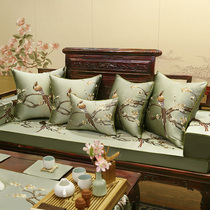 Chinese style chair cushion red wood sofa cushion red wood furniture Rohan mattress winter sofa backrest thickened sponge chair cushion