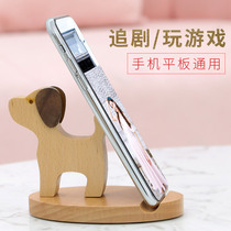 Mobile phone desktop lazy holder bedside Universal cartoon ipad tablet tremble creative simple portable small wooden branch clip watching TV chase drama artifact live universal simple small support shelf
