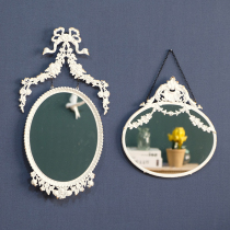 European French style retro palace style carved mirror bedroom dressing table makeup mirror wall decorative mirror hanging Mirror Mirror