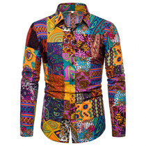 men flower Mens floral shirts long sleeve Men dress shirt