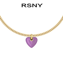 (Song Yan Lai Mei Yun same paragraph) RSNY peach heart necklace female simple cold wind ins tide love choker