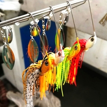 Lujah Bait Composite Bright Sheet Single Pole Double Sheet Bearing Swivel Bright Sheet Lujah Bait Head Heavy 11g Lead Head Hook beard