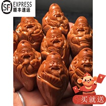 Zhoushan Sugong pure handmade nuclear carving coating God of wealth hand string Guangfu olive core 1 9 old nuclear bracelet Shunfeng
