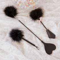 Fur Rod Silicone Hand Pat Sexy Eroy Underwear Accessories Black Teasing and Maid Rod Couple Flirting Sticks