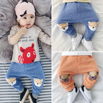 Male baby pants baby spring female baby wear big pp pants big butt pants spring and autumn cotton big ass pants