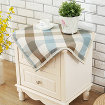 w Nordic ins cartoon cotton hemp cloth art bed head cabinet cover cloth washing machine refrigerator dust cover multipurpose small tea table cloth