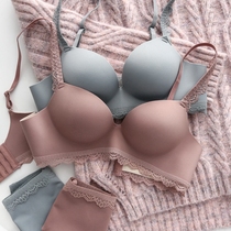 Underwear small breasted flat chest special bra No steel ring slim adjustable bra thickened cup collection of secondary milk without marks