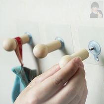 Door hanger wall door adhesive hook small paste practical family daily wooden mini viscose wooden door