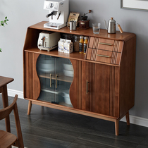 Solid wood restaurant side cabinet wine cabinet tea cabinet modern simple cabinet integrated against the wall household low side cabinet locker