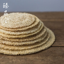 Zhenpintang natural loofah mat pot mat Loofah net Japanese coaster Pot mat Tea set accessories Zero matching