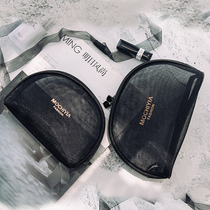 Korean mesh cosmetic bag small portable simple large capacity Lady transparent travel storage bag multi-function Mini