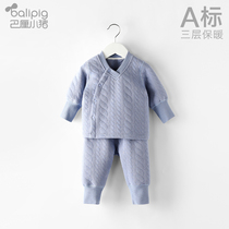 Baby clothes boys pajamas winter thickened baby Autumn newborn warm autumn childrens underwear set