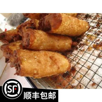 Tianjin special breakfast Old flavor fried vegetarian rolls 4 Tianjin Wei Tianjin flavor salty sandwich flatbread to eat