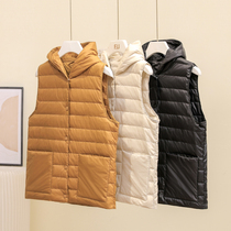2021 autumn and winter New light down vest female short Korean version loose down jacket vest waistcoat