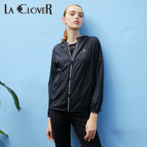 LACLOVER lankavin new early morning series letter print hooded zipper closure LC81MA3