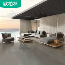 Outdoor Rattan Sofa Nordic Furniture Hotel Ferry Fake village Villa Engineering Companion Teak Vine Art Casual Sofa Chair