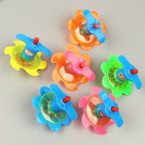 Childrens flash glowing rotating gyro winding Colorful gyro catapult belt launcher Primary school student prize gift