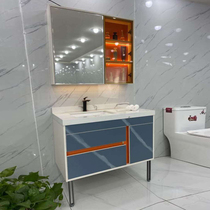 Modern light luxury smart bathroom cabinet full set combination toilet hand washing basin cabinet with light mirror cabinet bathroom cabinet bathroom cabinet